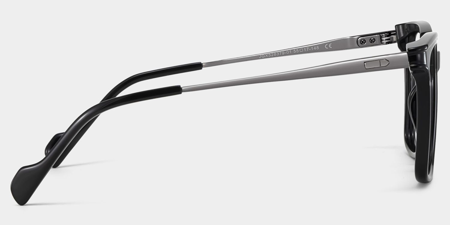 Thin Black Frame Glasses With Square Shape4