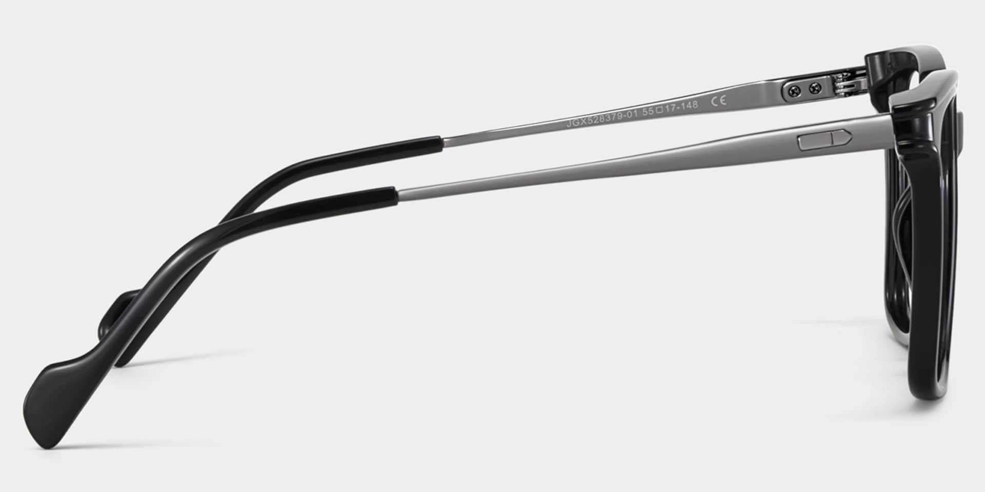 Thin Black Frame Glasses With Square Shape4