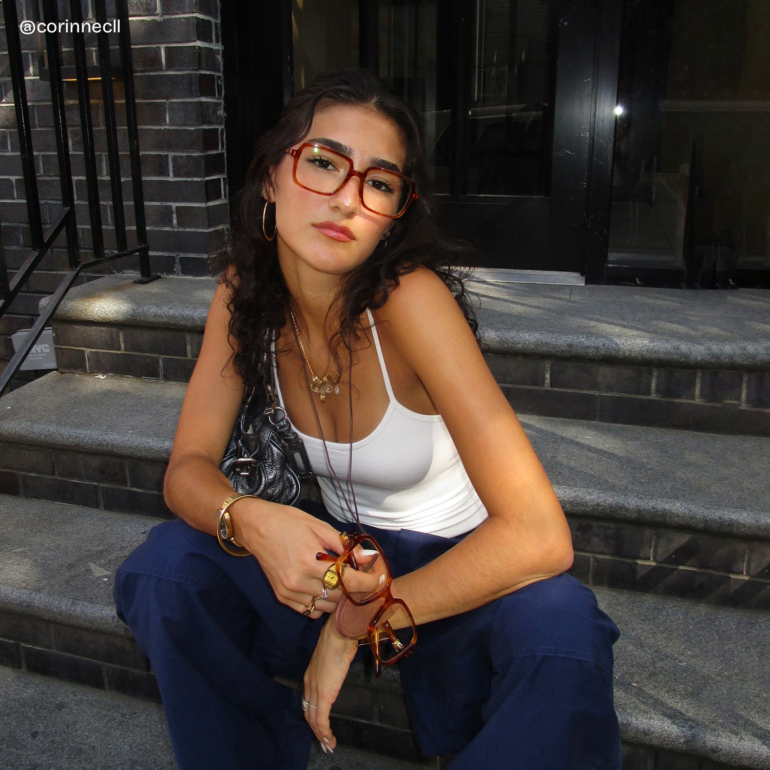 Beatrice Rectangle Yellow Glasses8