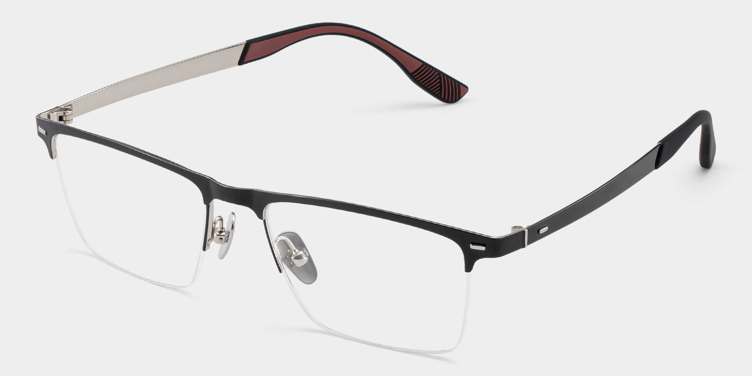 Brock Browline Black Glasses5