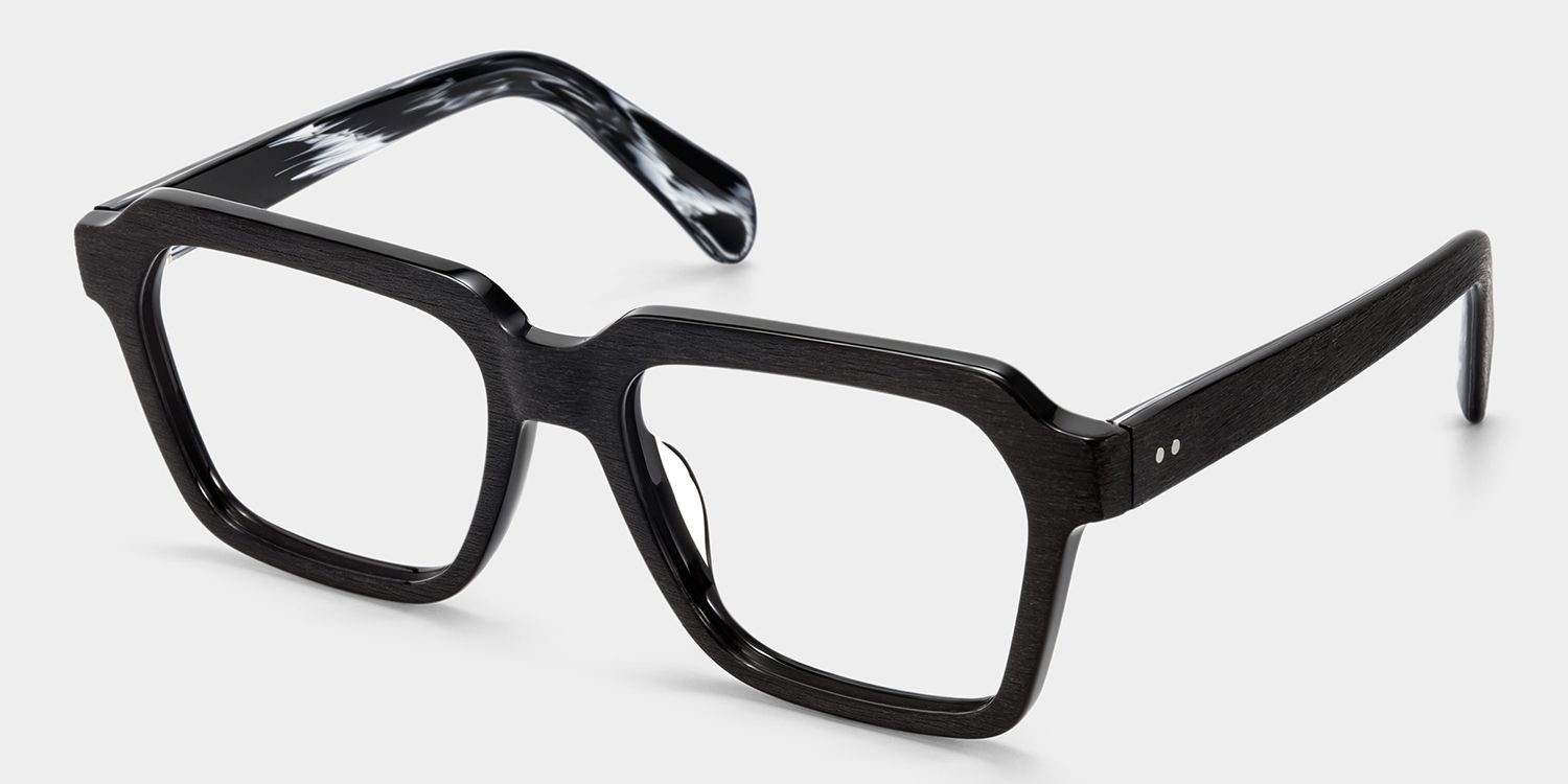 Richard Rectangle Eyeglasses with Black Matte Frames2