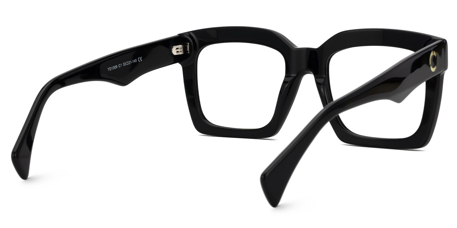 Chunky Black Square Faridah Glasses with Full-Frame2