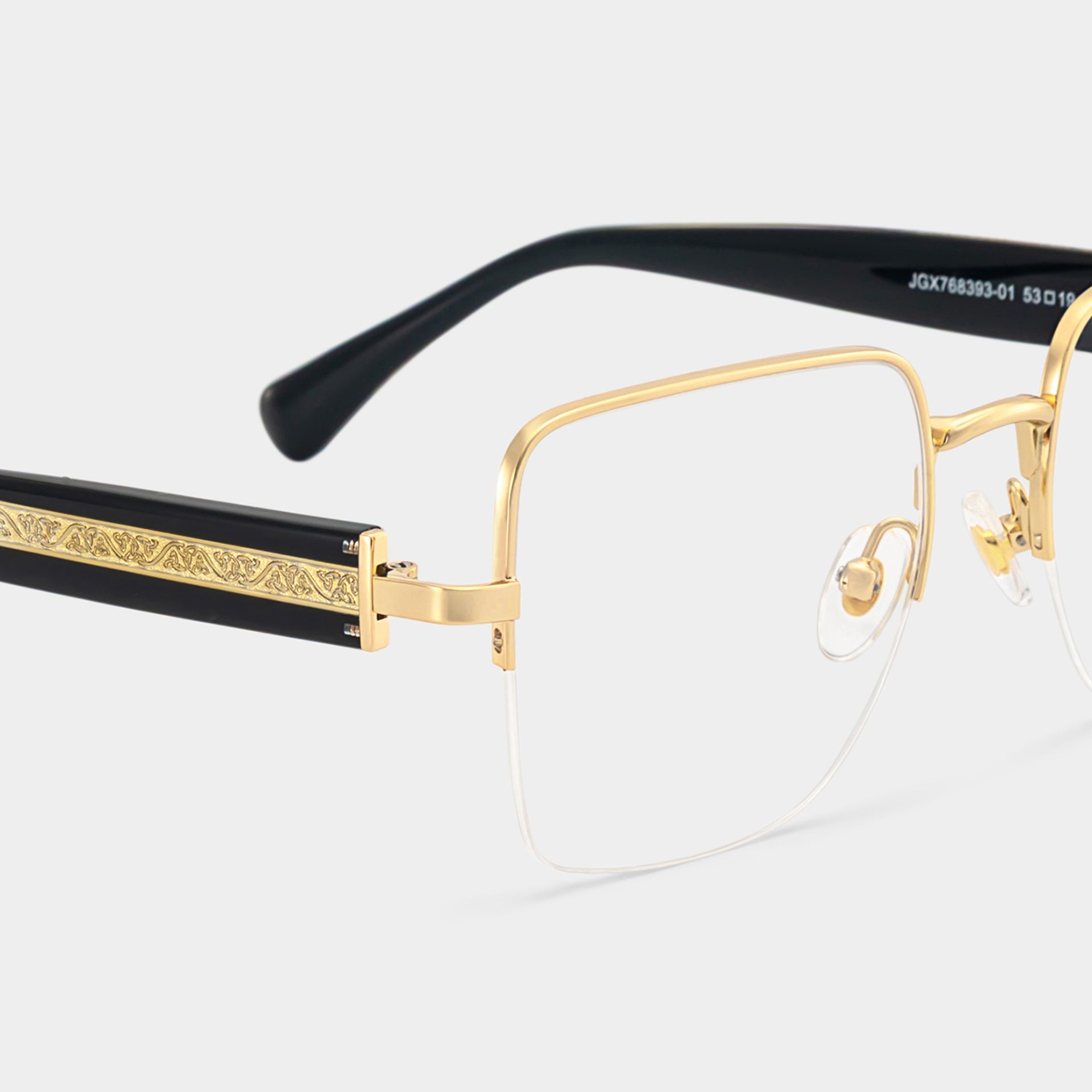 Lauren Gold Frame Glasses with Square Frame Online | ZEELOOL6
