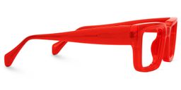 Glaucia Red Square Glasses2