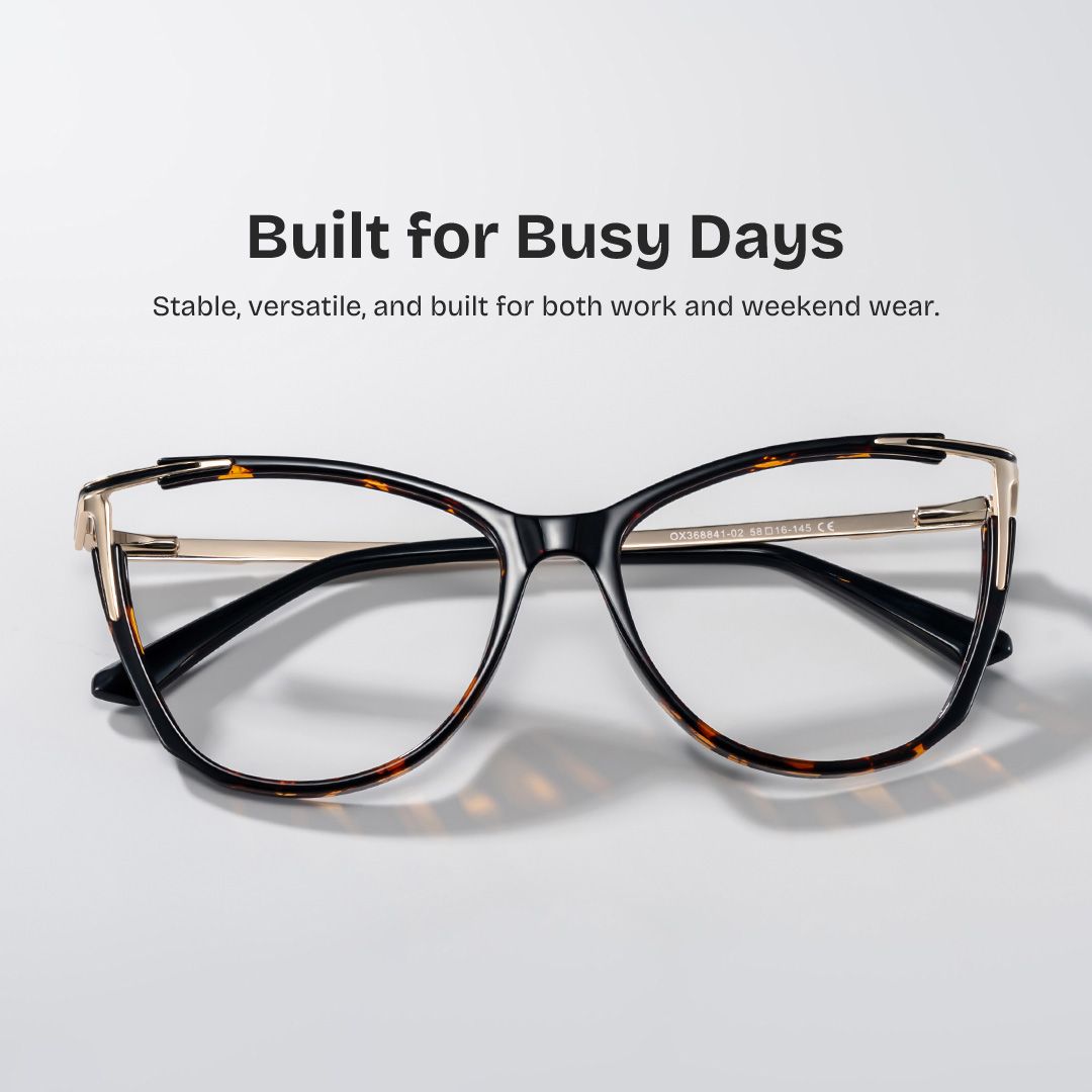 ゆめ Yomary Cateye Tortoise Thin Frame Glasses | Zeelool