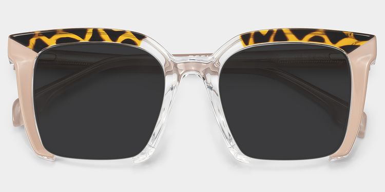 Misty Pink Square Sunglasses