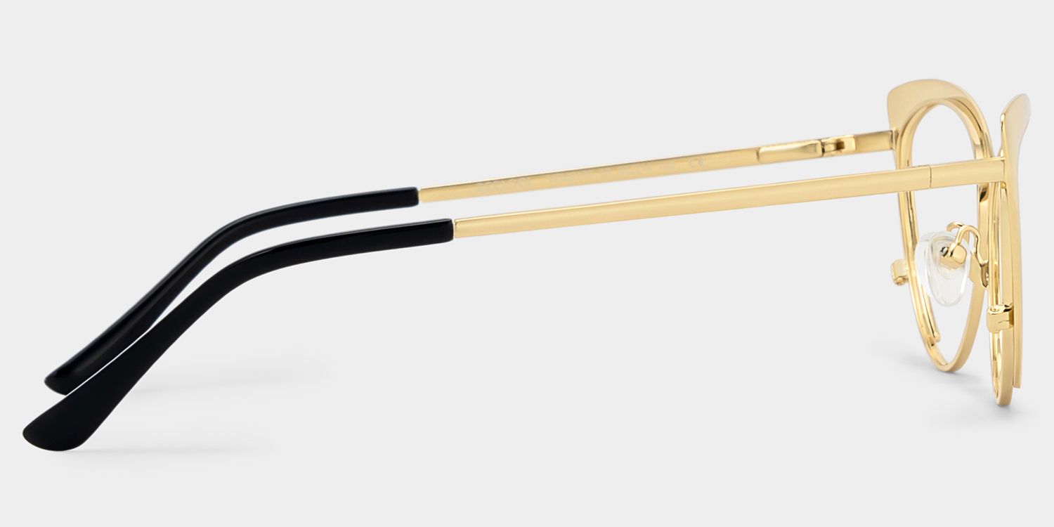 Ellen Cateye Gold Metal Frame Glasses for Women | ZEELOOL4