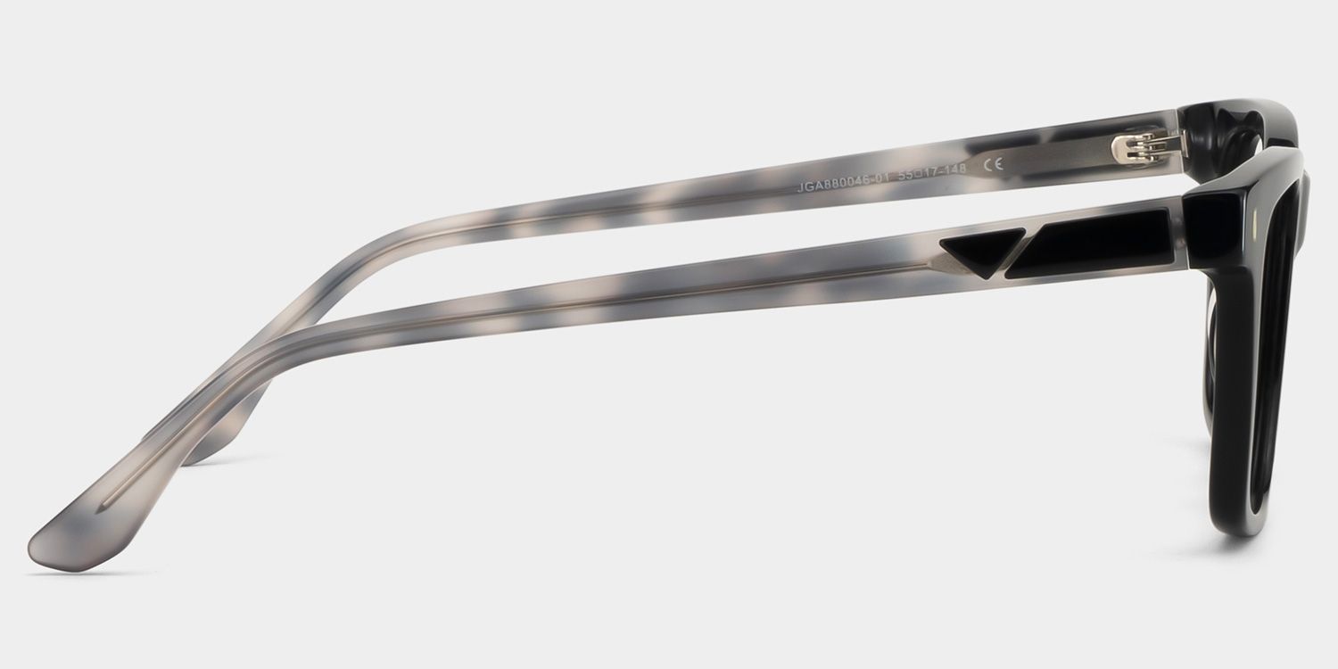 Rectangle Black Eyeglasses- Travis Acetate Frame Glasses4