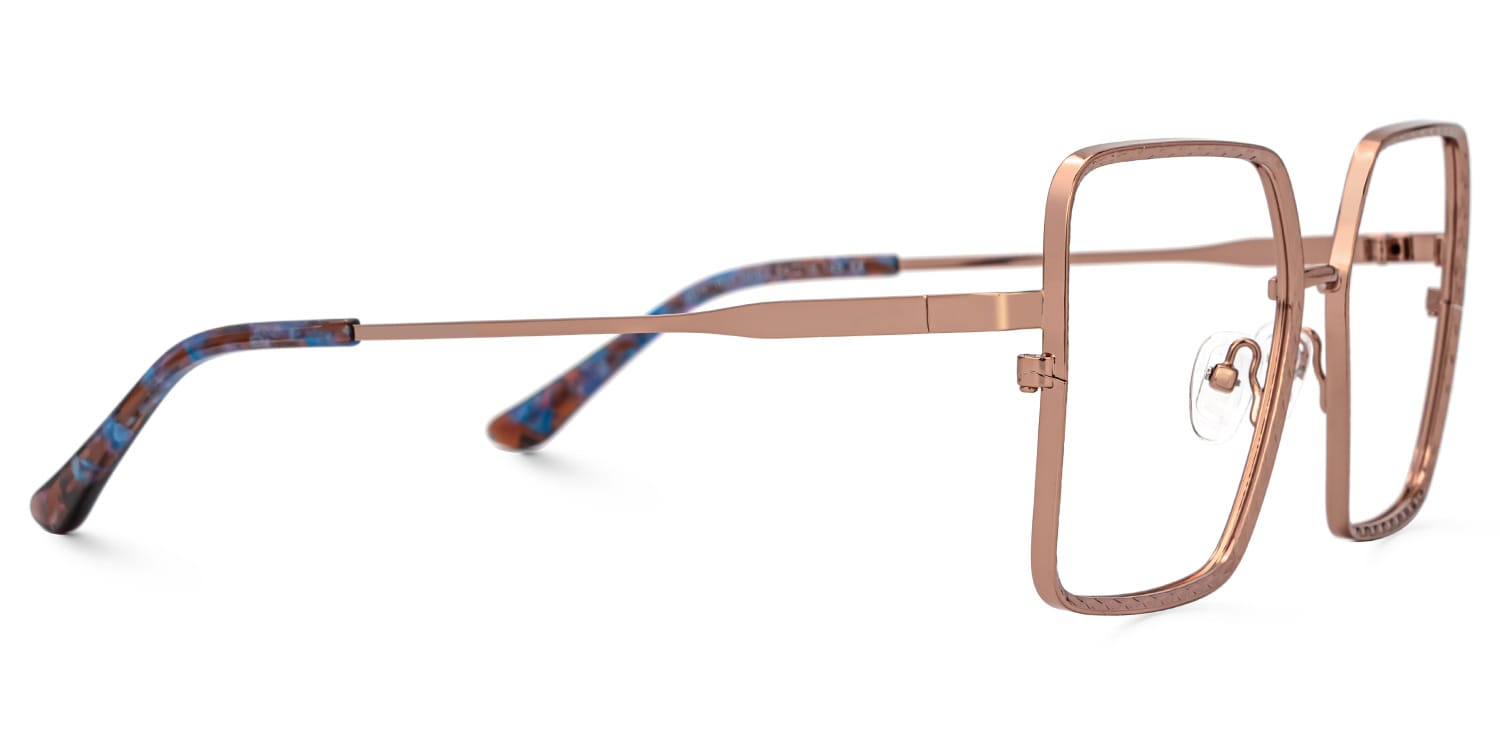 Toure Square Rose-Gold Glasses2