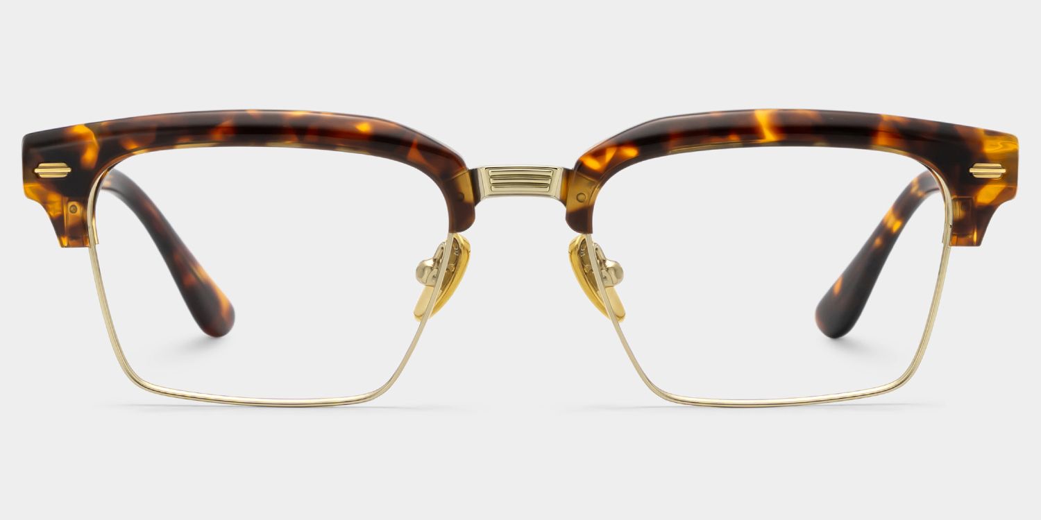 Landon Tortoiseshell Browline Glasses for Men | ZEELOOL1