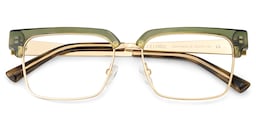 Gerena Browline Green Glasses2