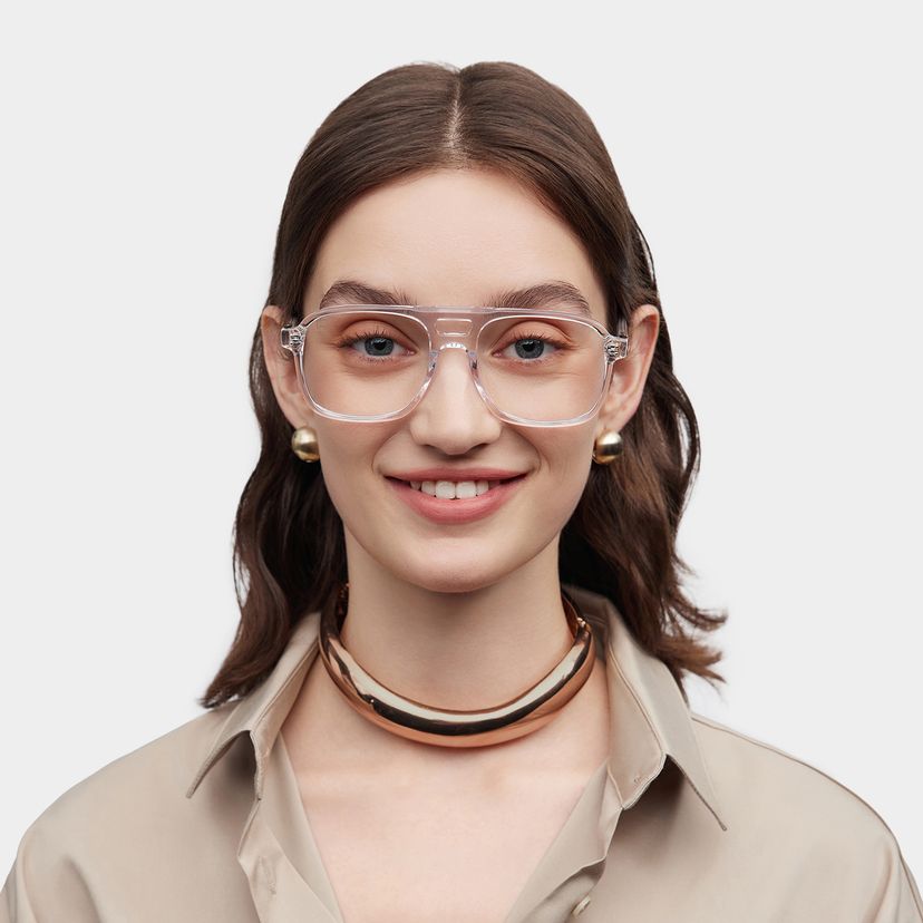 Athena Aviator Clear Glasses