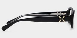 Catherine Black Oval Glasses4