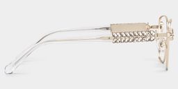 Ellie Rectangle Light Gold Glasses4