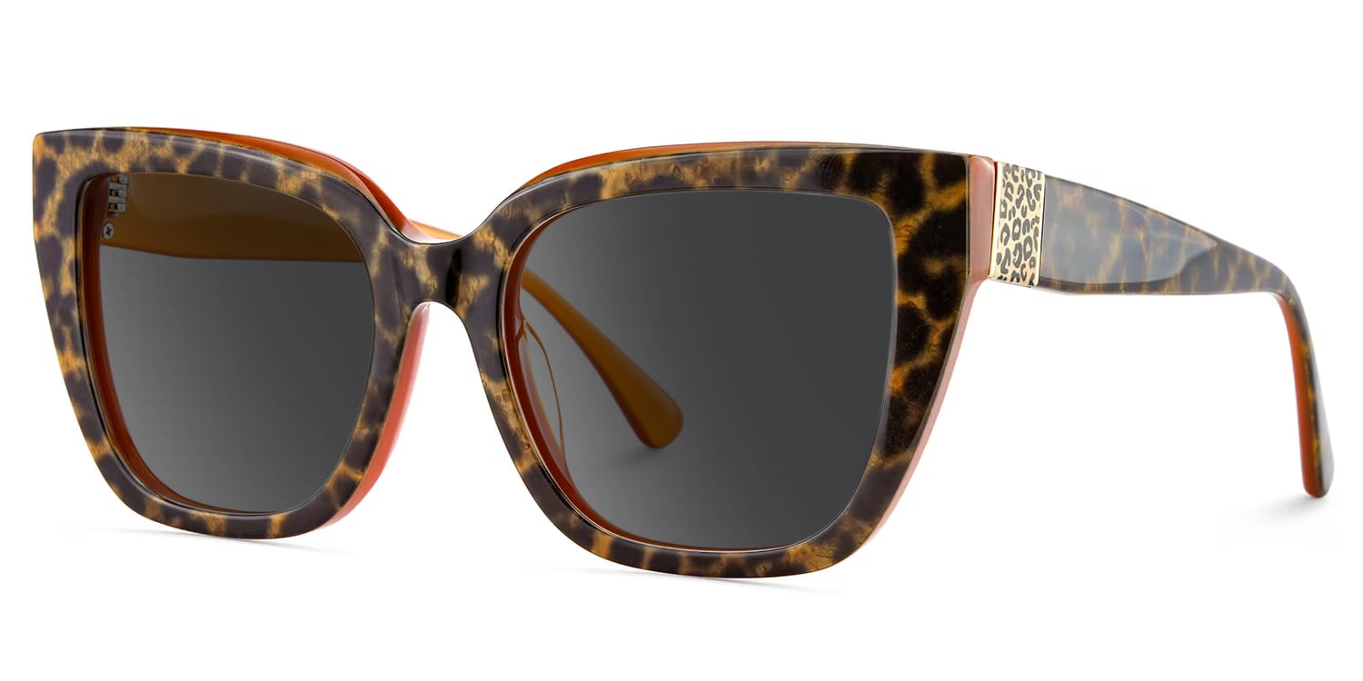 Square Frame Leopard Glasses on Sale
