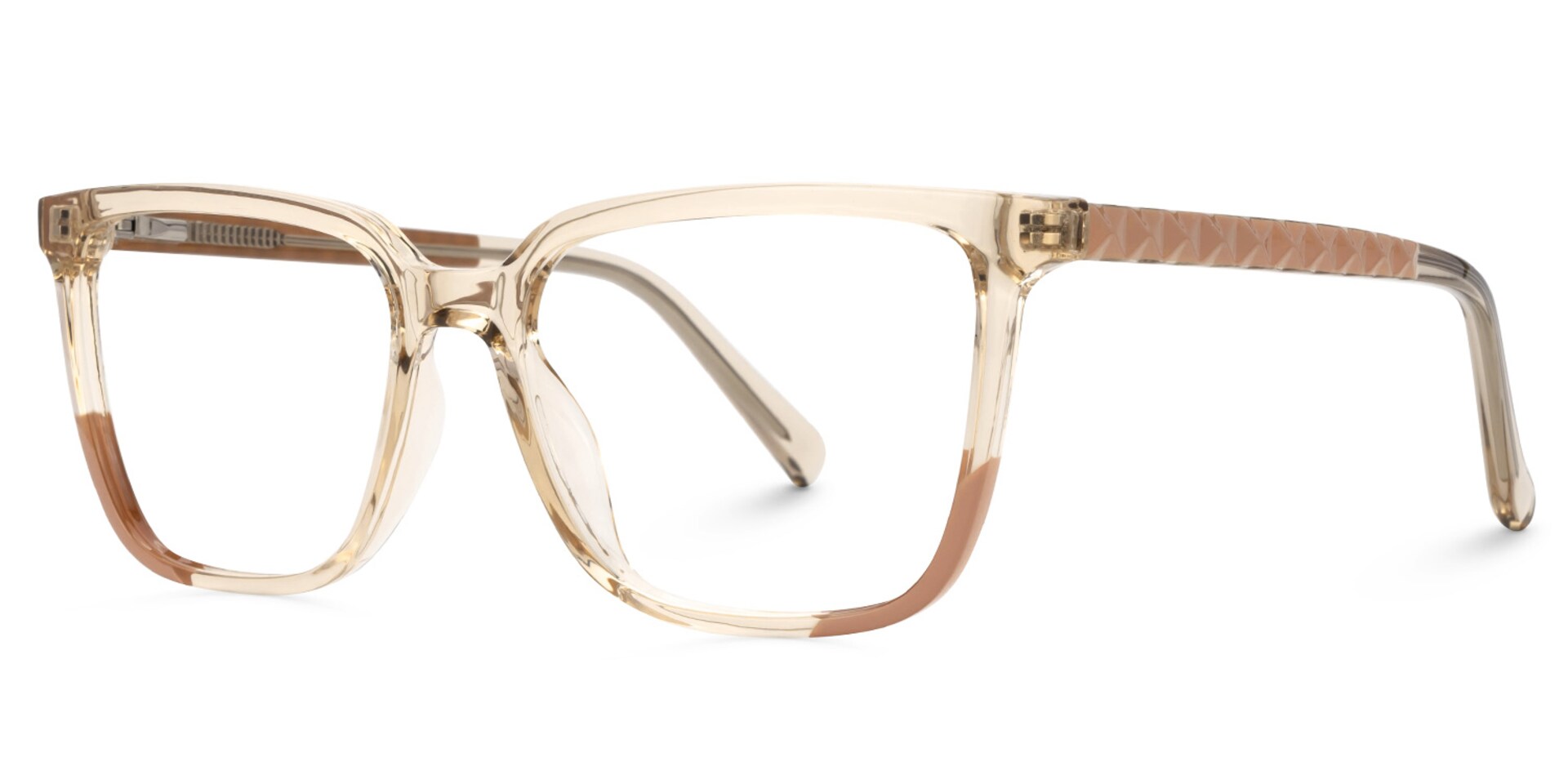 Krissy Champagne Eyeglasses in Square Full-Frame  | Zeelool1