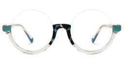 Cheril Round Clear Glasses0