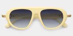 Aveline White Aviator Glasses1