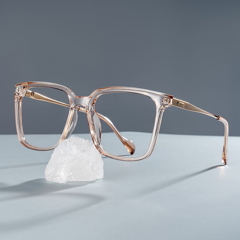 Zeyna Square Beige Glasses