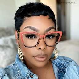 Awilda Cateye Red Glasses4