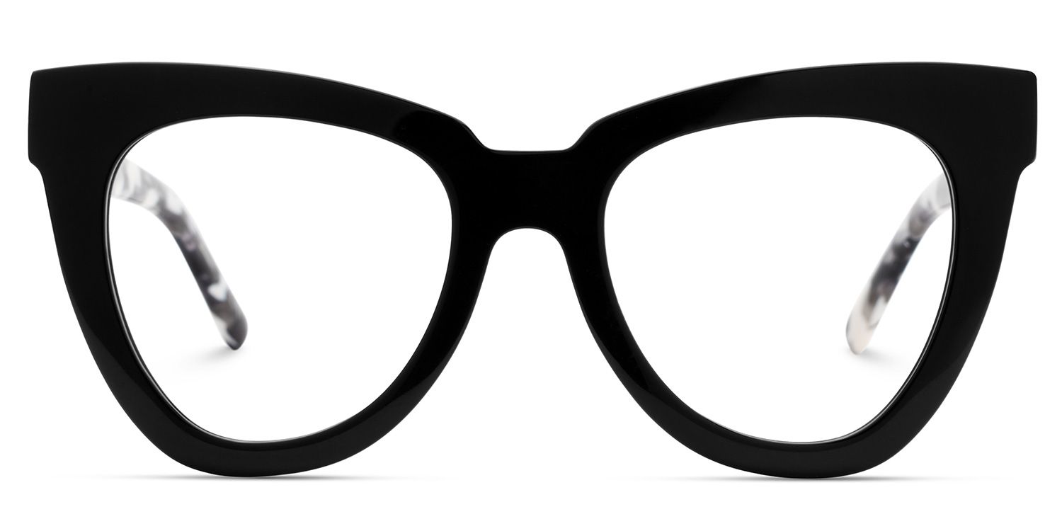 Yaser Cat-eye Black Eyeglasses and Acetate Frames1
