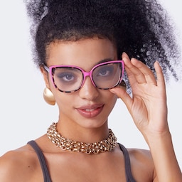 Fenn Cateye Pink Tortoise Glasses5