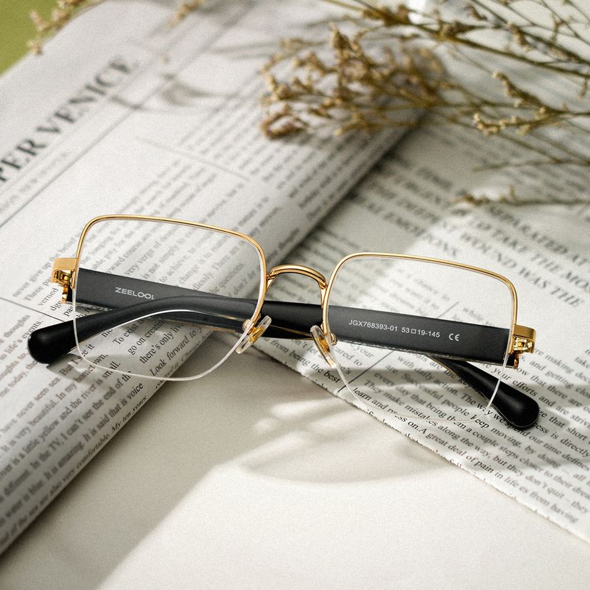 Lauren Square Gold Glasses