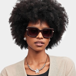 Neon Square Brown Polarized Sunglasses0