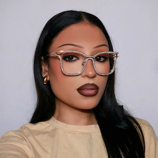 Shine Square Gold Glasses6