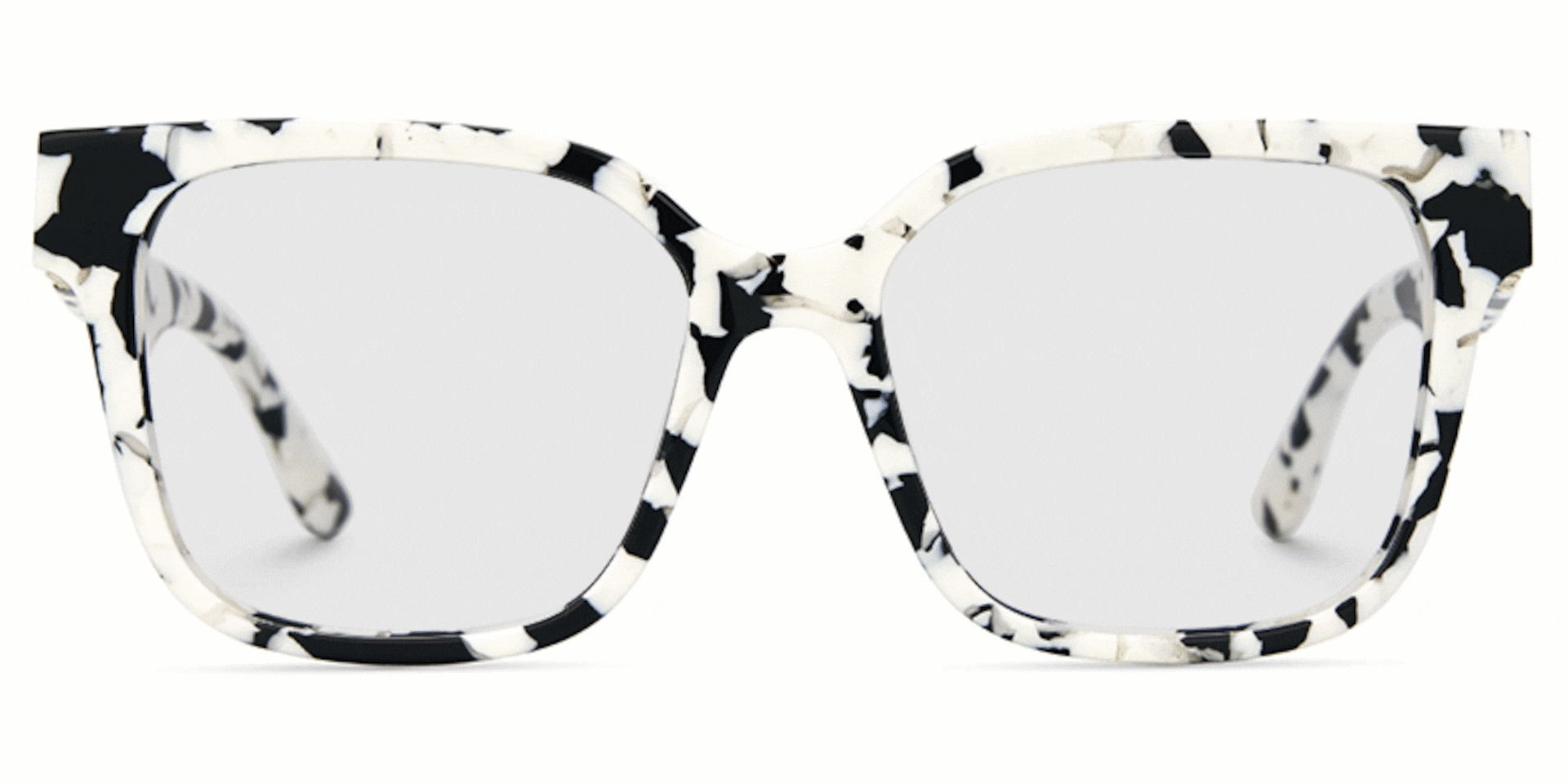 Kerri Wide Cow Print Glasses with Square Frames | Zeelool2