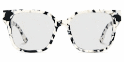 Kerri Square Cow Print Glasses2