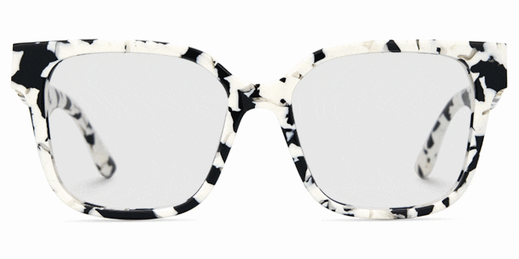 Kerri Square Cow Print Glasses
