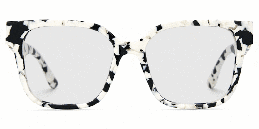 Kerri Square Cow Print Glasses