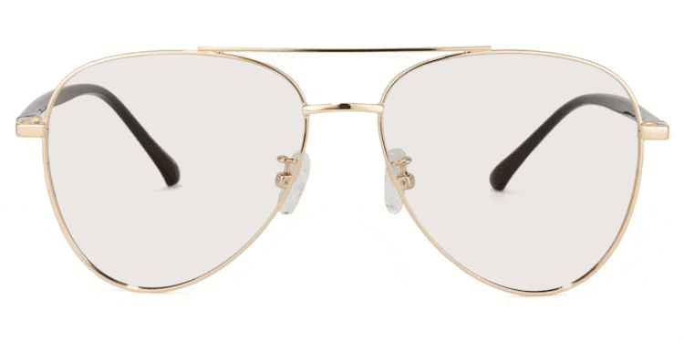 Paige Aviator Gold Glasses