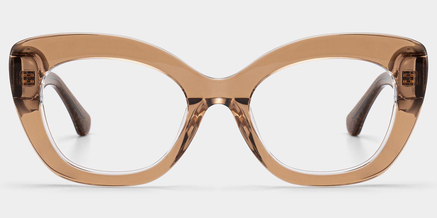 Mireille Butterfly Brown bling bling Eyeglass Frames | ZEELOOL