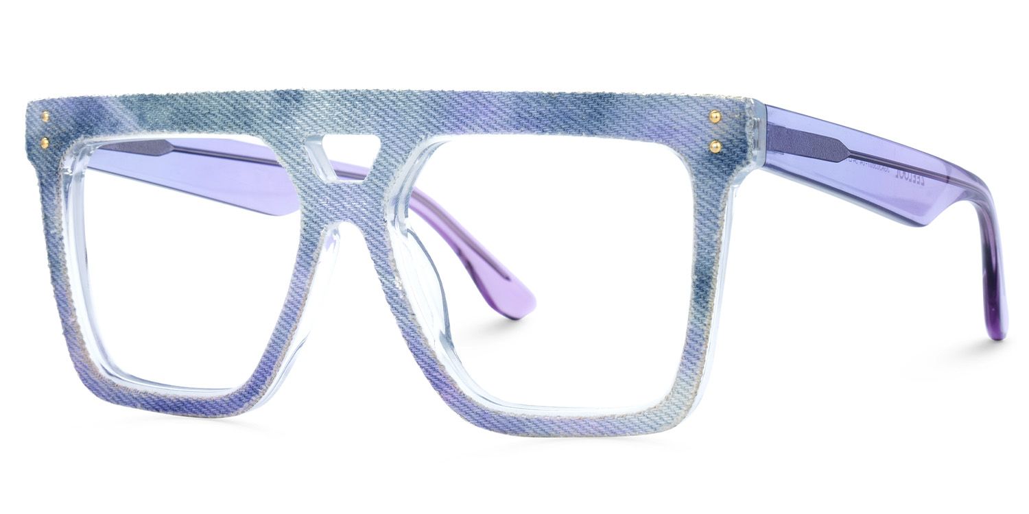 Rubin Blue Purple Denim Eyeglasses | Zeelool1