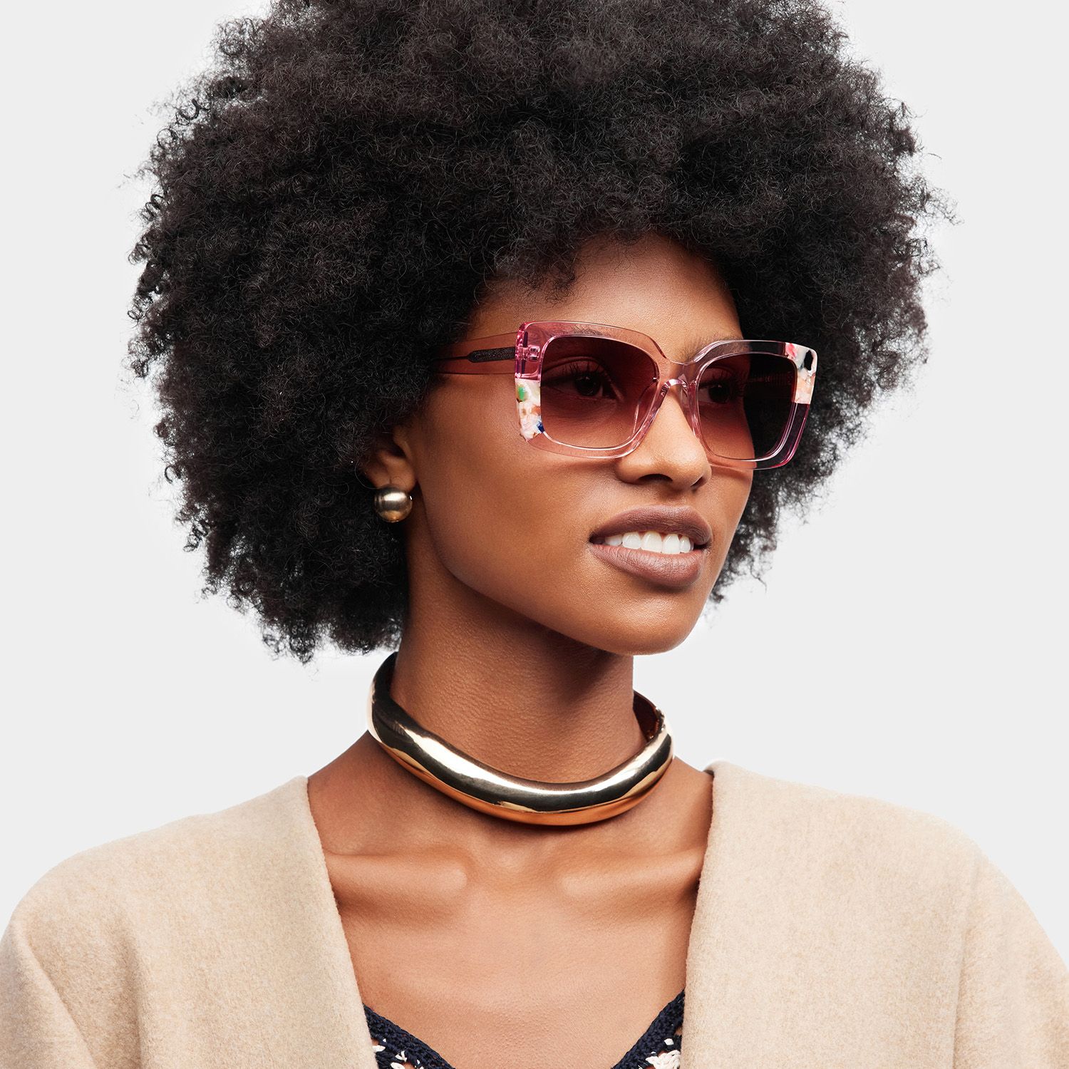 Palma Acetate Pink Frame Sunglasses | ZEELOOL1
