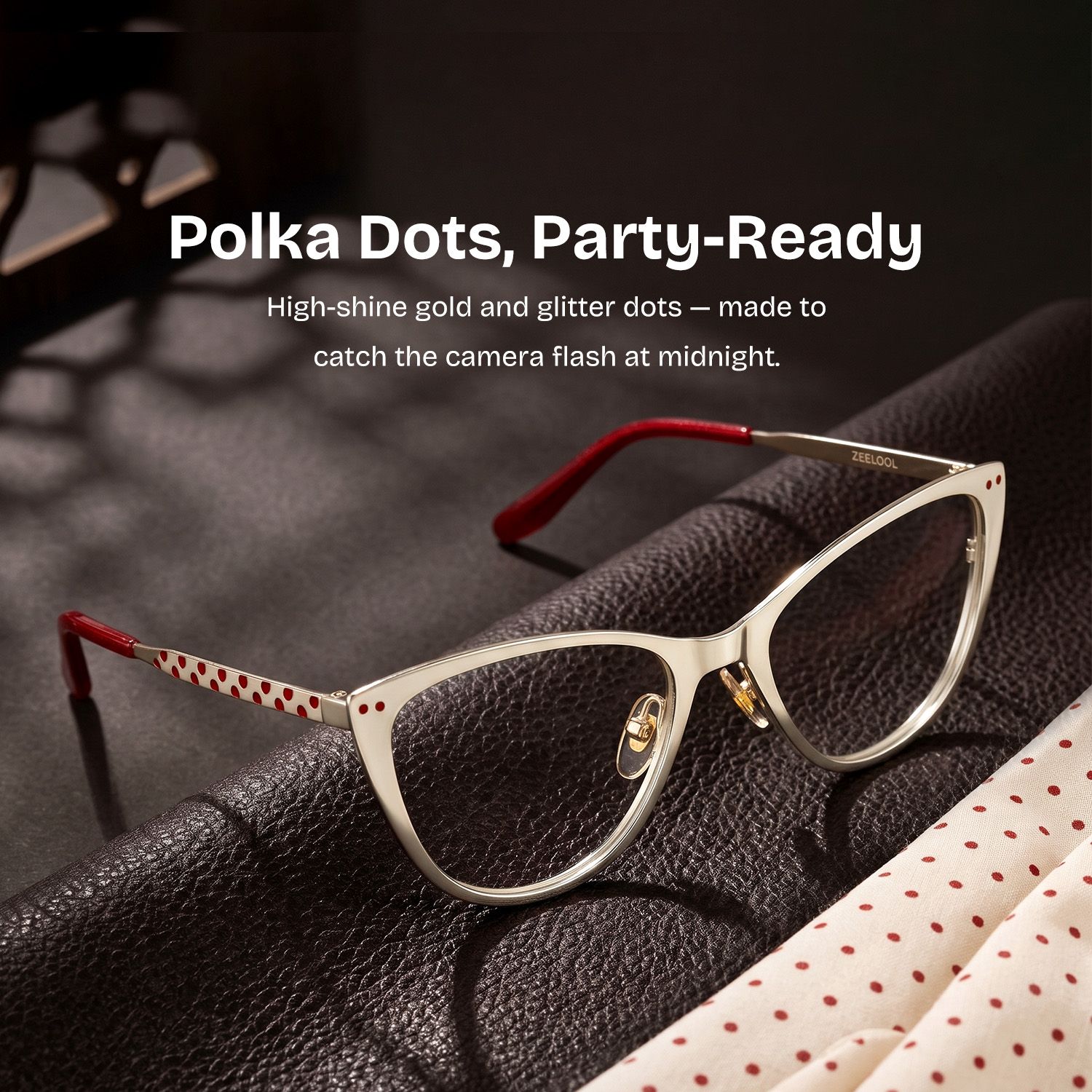 Katherine Light Gold Cat-Eye Glasses | ZEELOOL0
