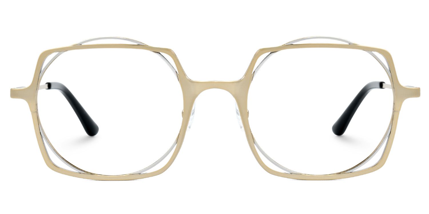 Modebe18k Gold Glasses in Square Full-Frame  | Zeelool0