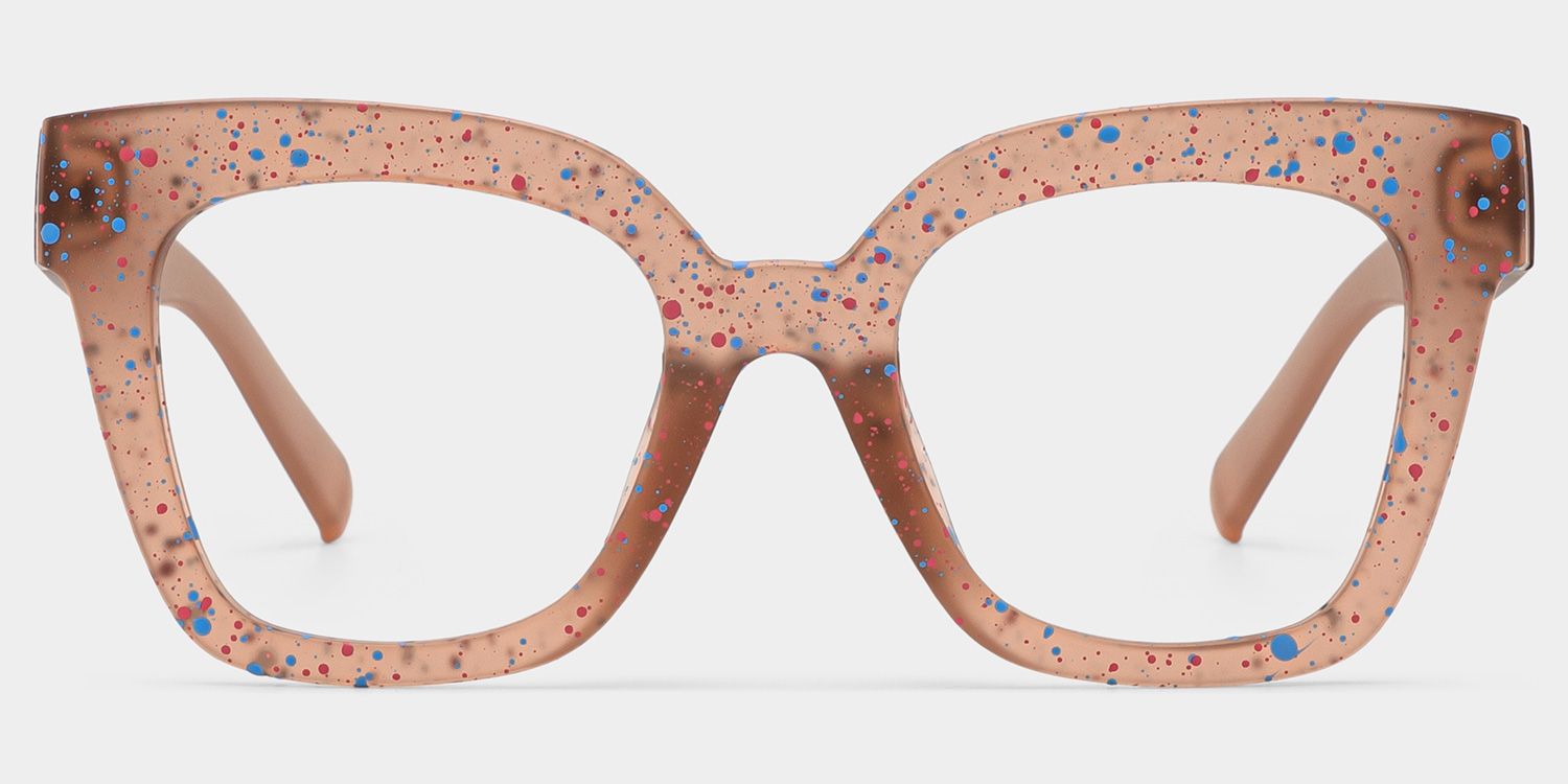 Malcolm Square Clear Beige Frame Glasses | Zeelool