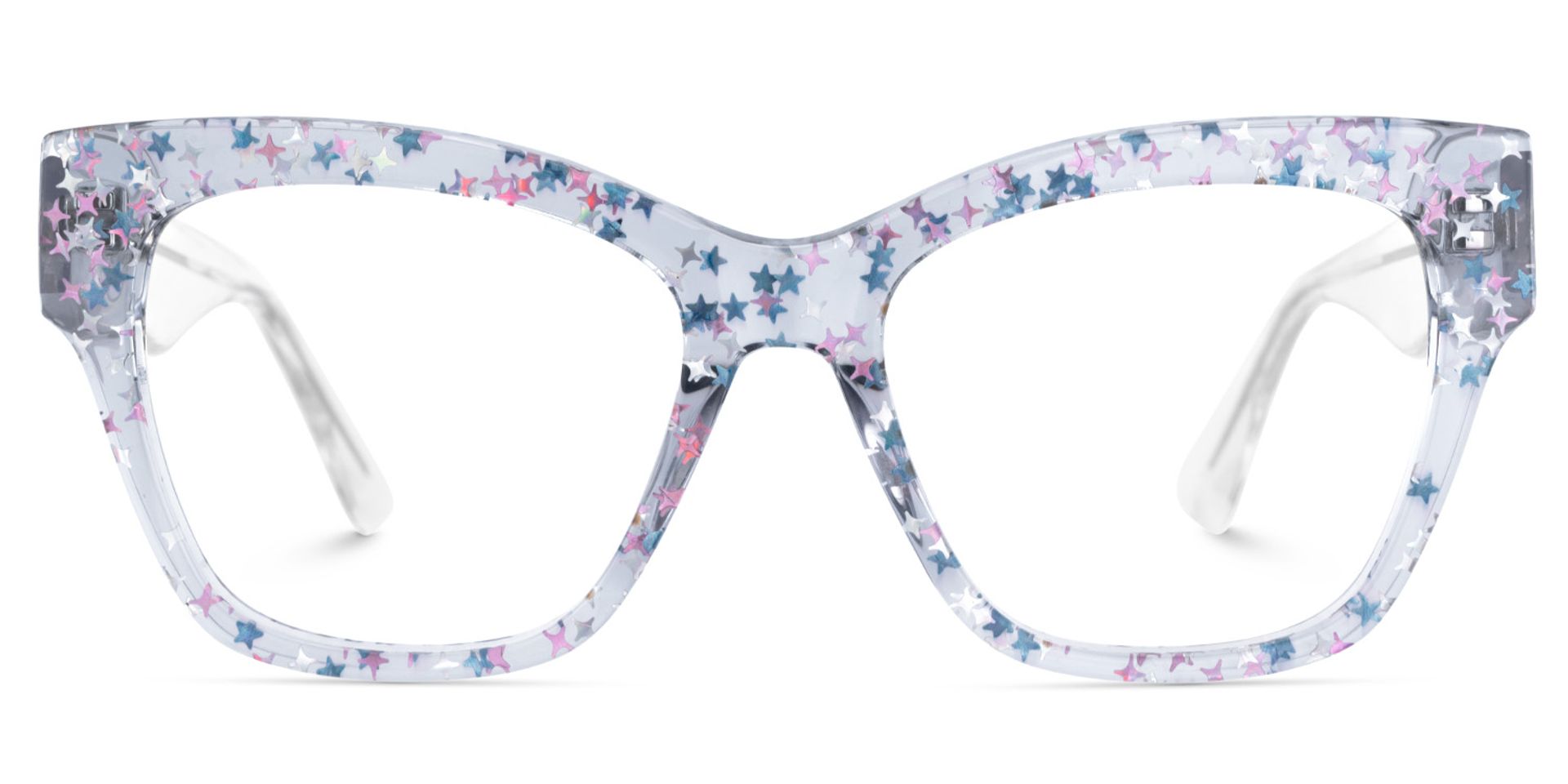 Full Rim Square Frame With Shiny Stars Decorated1