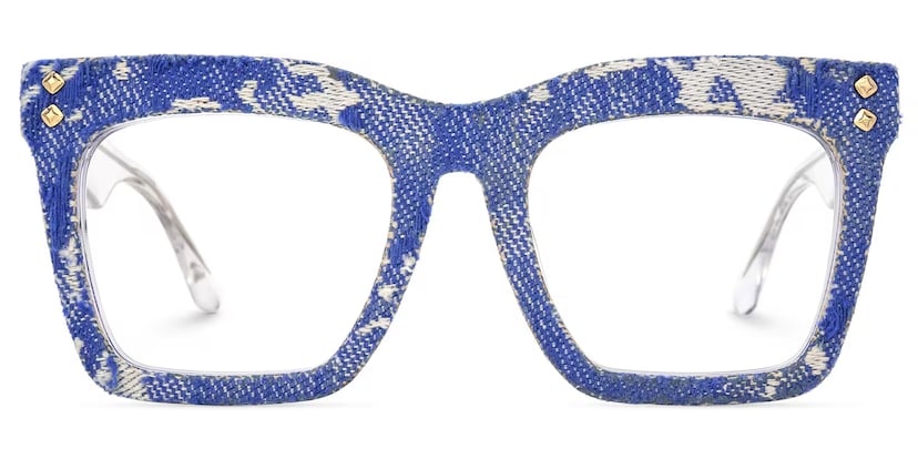 Porsha Square Dark Blue Glasses