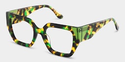 Viva Square Green Tortoise Glasses3