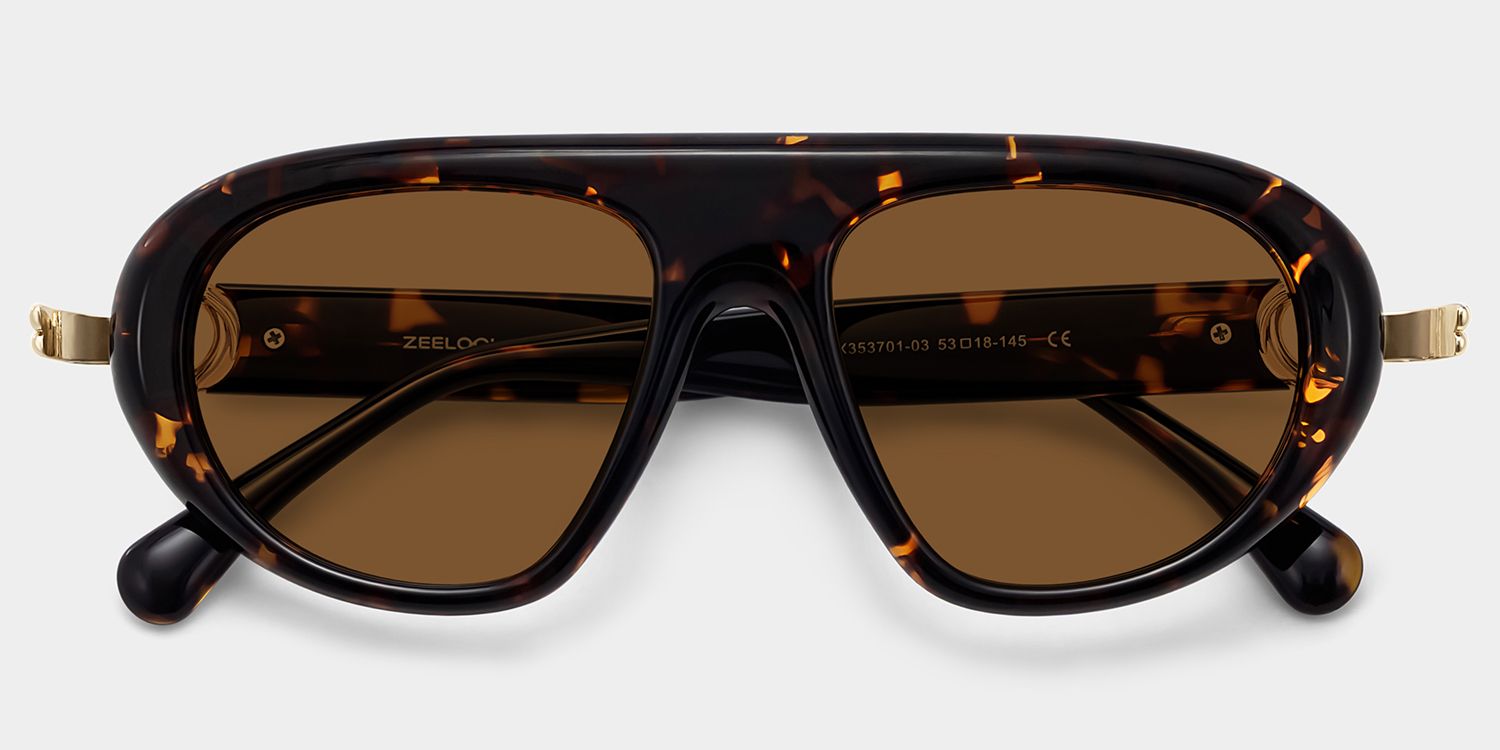 Aveline Tortoise Aviator Prescription Sunglasses for Women | ZEELOOL