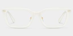 Remy White Rectangle Glasses2