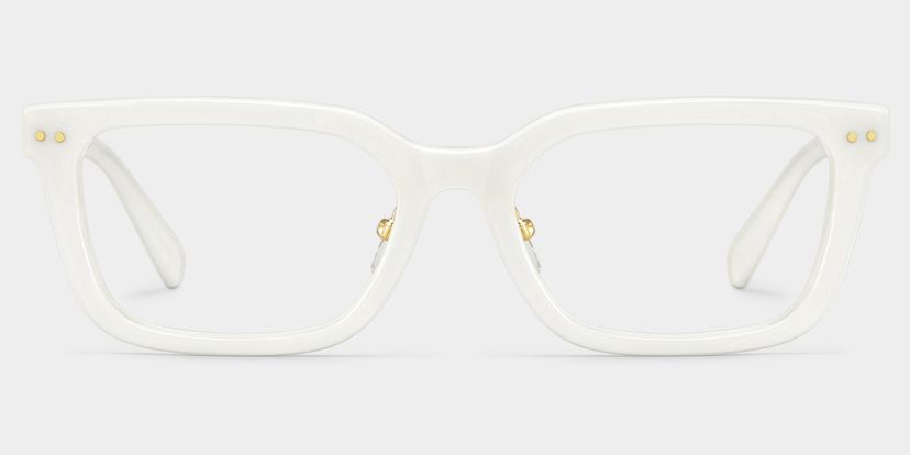 Remy White Rectangle Glasses