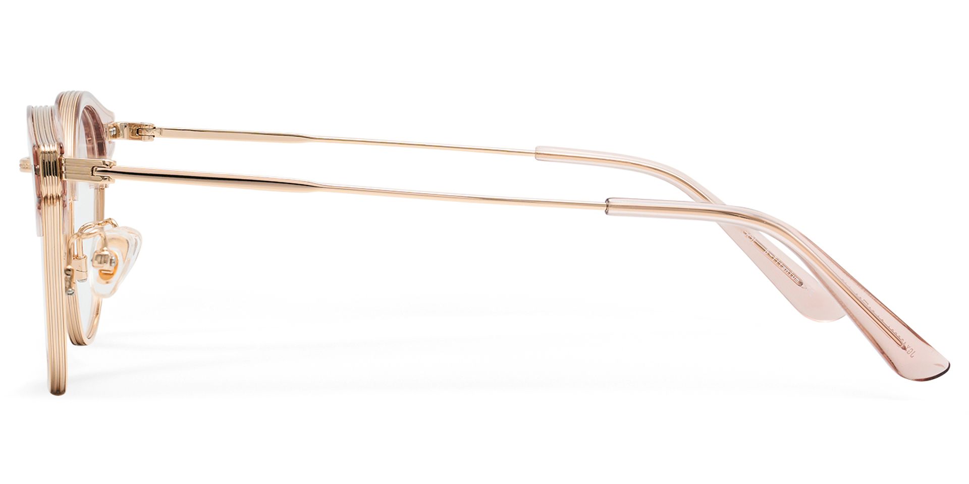 Vintage Oval Eyeglasses With Pink Color3