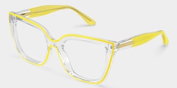 Mirta Square Yellow Glasses2