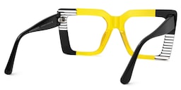 Shamika Rectangle Yellow Glasses3