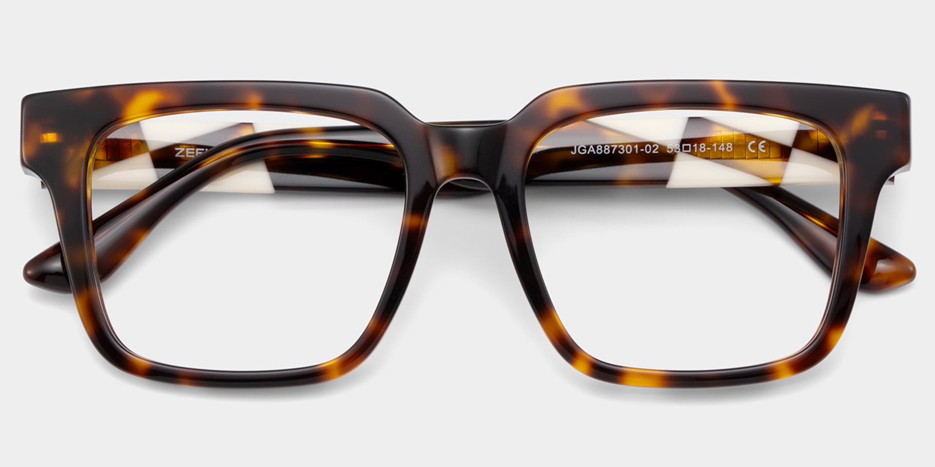 Harriet Square Tortoise Frame Eyeglasses for Man| ZEELOOL2